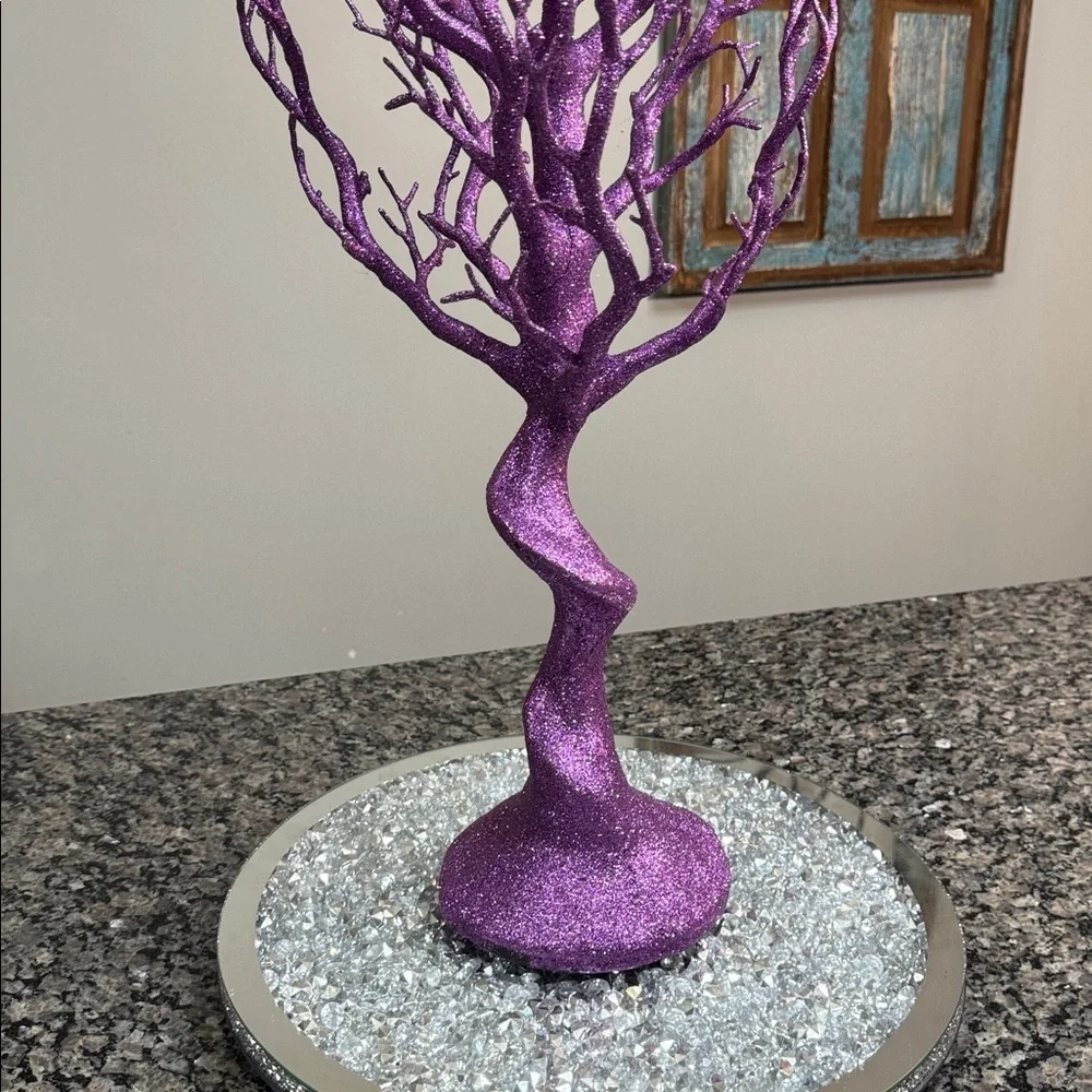Purple Glitter Tree Decor